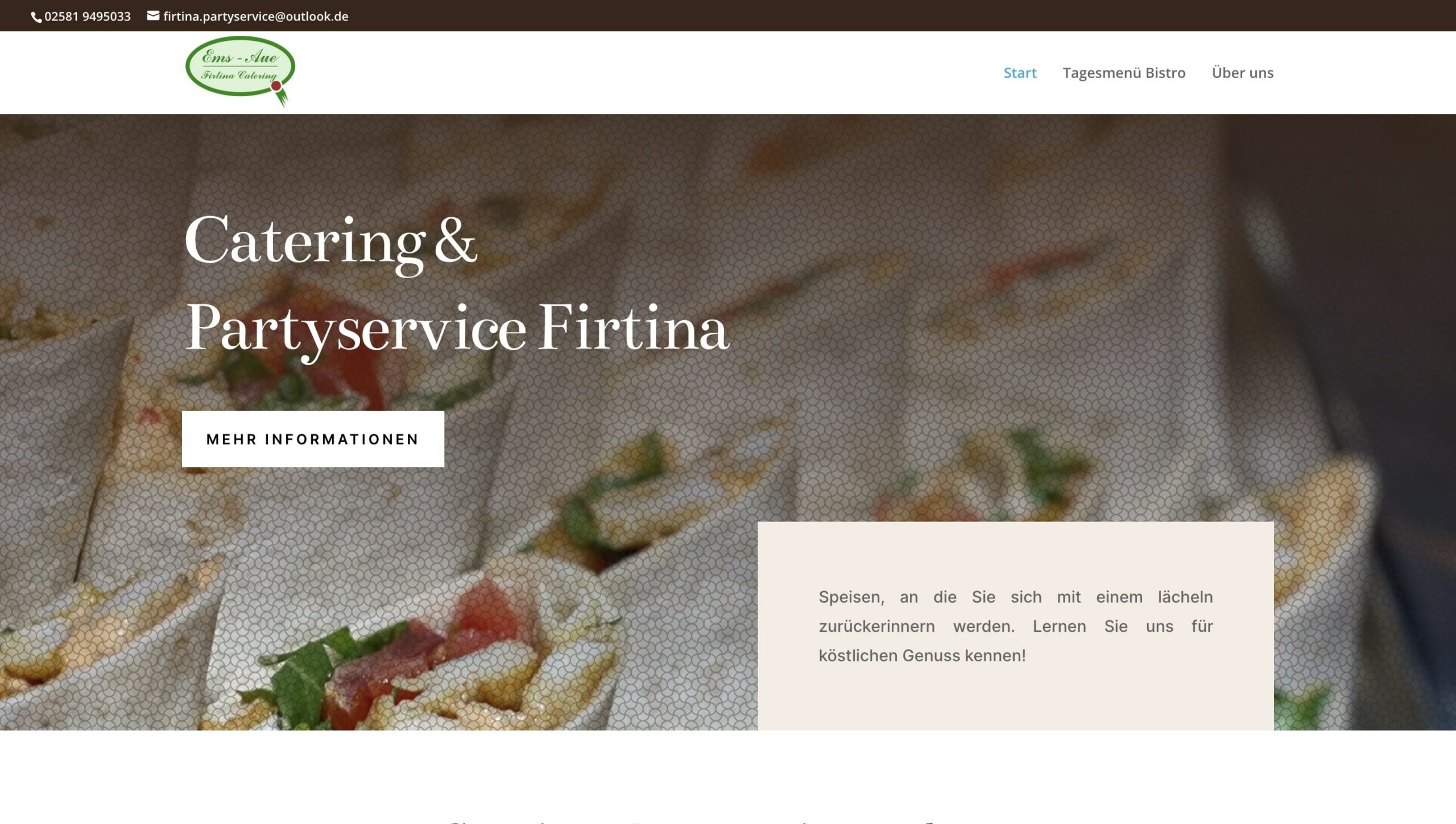 Firtina Catering Website erstellt Catering & Partyservice